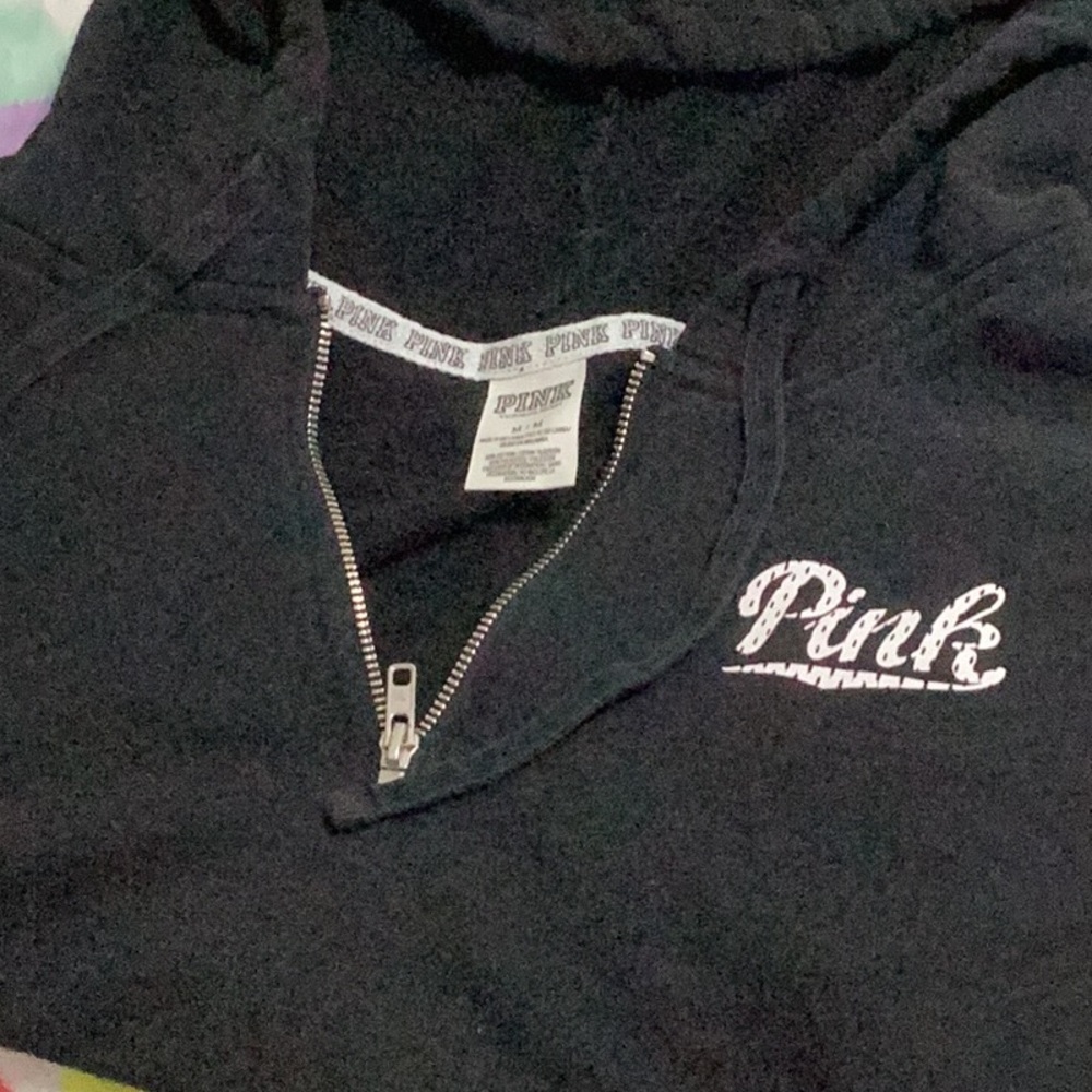 Pink quarter zip hoodie